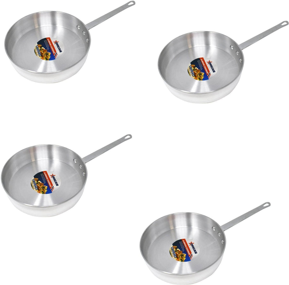 Omcan - 3 QT Aluminium Saute Pan, Pack of 3 - 43442