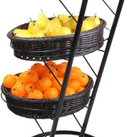 Omcan - 3-Tier Black Display Stand with 5 Wheels - 44294