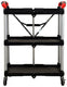 Omcan - 3 Tier Black Folding Dining Cart - 47108
