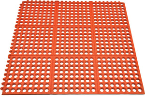 Omcan - 3’ x 3’ Terracotta Interlocking Edge Anti-Fatigue Mat, 4/cs - 39768