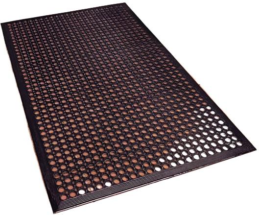 Omcan - 3’ x 5’ Black Anti-Fatigue Mat, Pack of 4 - 23584