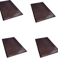 Omcan - 3’ x 5’ Black Anti-Fatigue Mat, Pack of 4 - 23584