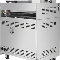 Omcan - 30", 5 Burners Propane Gas BBQ Grill with 58,000 BTU and Rotisserie Kit, Warming Rack - CE-CN-0030-B LP