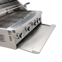 Omcan - 30", 5 Burners Propane Gas BBQ Grill with 58,000 BTU and Rotisserie Kit, Warming Rack - CE-CN-0030-B LP