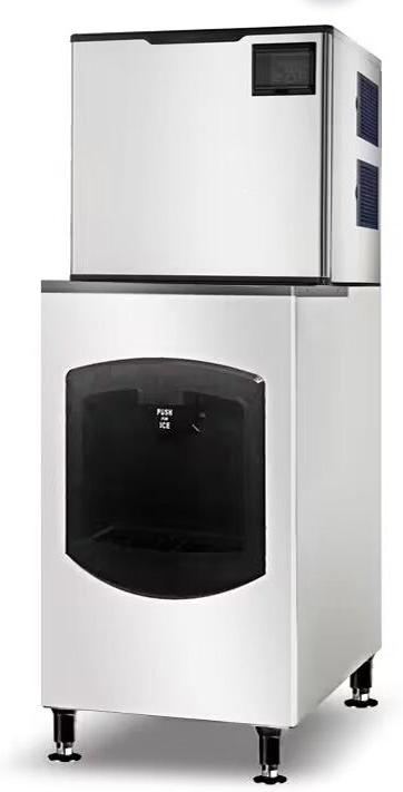 Omcan - 30″ Ice Maker Machine and Dispenser with 220 lbs Ice Bin - 48350