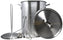 Omcan - 30 Qt Turkey Fryer and 10 Qt Fish Fryer/Boiler/Steamer Pack with Lid, 2 Baskets/Rack/Hook/Thermometer and Injector - 47172