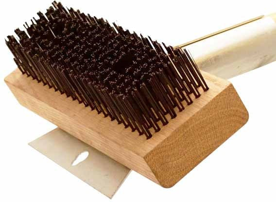 Omcan - 30" Ultimate Oven And Grill Brush with Round Carbon Steel Wires, Pack of 2 - 44216