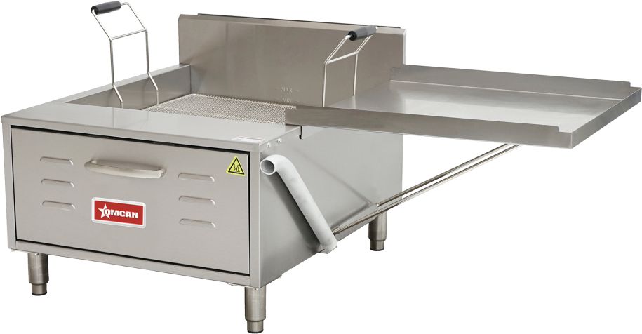 Omcan - 30 lbs Natural Gas Countertop Donut/Funnel Cake Deep Fryer - 48101