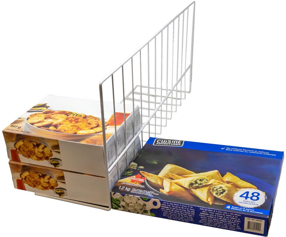 Omcan - 30” x 12” x 8” White Wire Freezer Divider, Pack of 4 - 10767