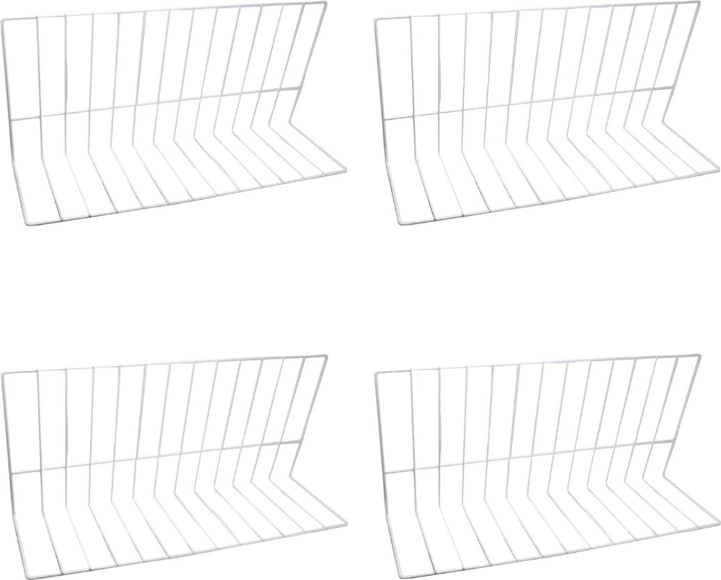 Omcan - 30” x 12” x 8” White Wire Freezer Divider, Pack of 4 - 10767