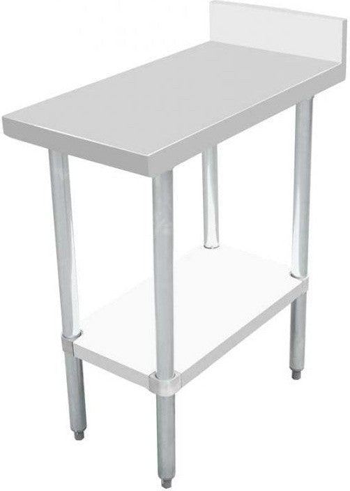 Omcan - 30" x 15" Stainless Steel Equipment Filler Table with 4" Backsplash - 46514