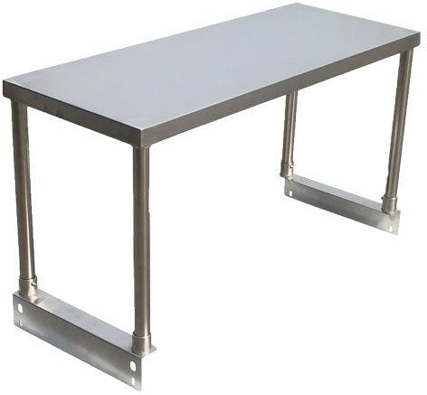 Omcan - 30" x 15" x12" Stainless Steel Overshelf for 2 Pan Steam Table, Pack of 2 - 47017