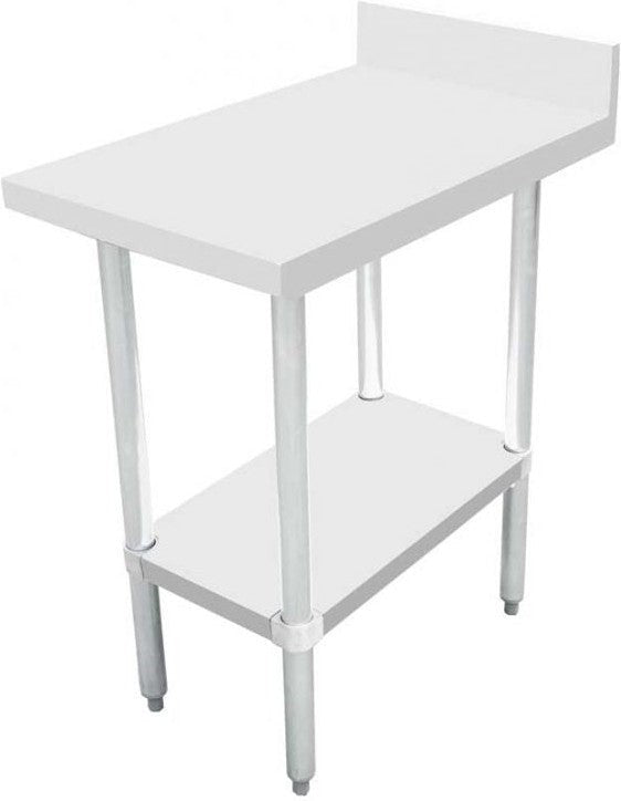 Omcan - 30" x 18" Stainless Steel Equipment Filler Table with 4" Backsplash - 46515