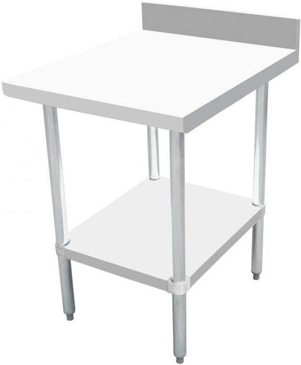 Omcan - 30" x 24" Stainless Steel Equipment Filler Table with 4" Backsplash - 46516