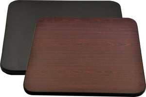 Omcan - 30" x 30" Mahogany/Black Square Table Top, 2/cs - 43172