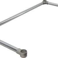 Omcan - 30” x 48” Galvanized Leg Brace For Work Tables, Pack of 2 - 39384