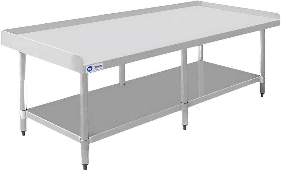 Omcan - 30″ x 72″ Stainless Steel Equipment Stand with Galvanized Undershelf and 6 Legs - 47994