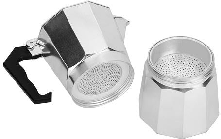 Omcan - 300 ml Aluminum Alloy Stovetop Espresso Maker, Pack of 6 Cups, Pack of 8 - 47437