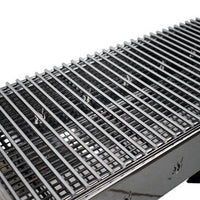 Omcan - 31.5″ x 12.6″ Stainless Steel Charcoal BBQ Grill with Stainless Steel Brazier - CE-IT-0291