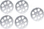 Omcan - #32 (20 mm) Carbon Steel Hubless Meat Grinder Plate, Pack of 4 - 11267