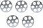 Omcan - #32 (25 mm) Carbon Steel Hubless Meat Grinder Plate, Pack of 4 - 17071
