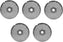 Omcan - #32 (3.5 mm) Carbon Steel Hubless Meat Grinder Plate, Pack of 4 - 11257