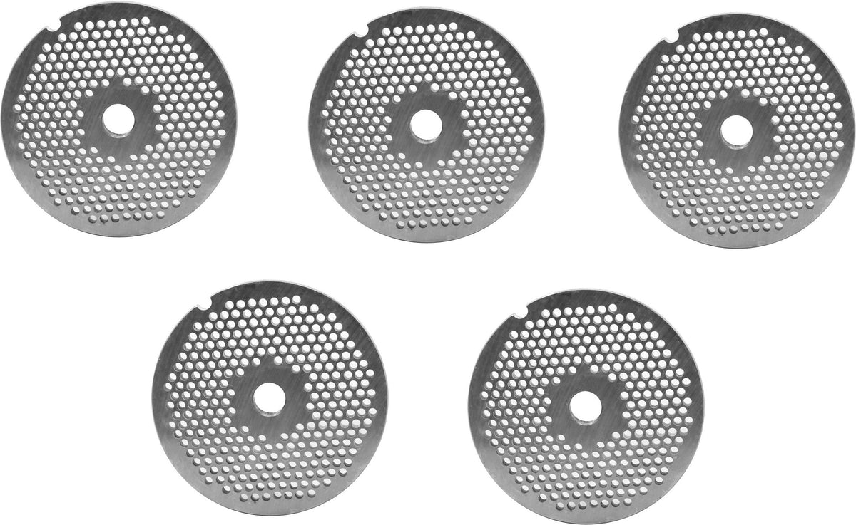 Omcan - #32 (3.6 mm) Carbon Steel Hubless Meat Grinder Plate, Pack of 4 - 11258