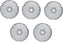 Omcan - #32 (4.5 mm) Carbon Steel Hubless Meat Grinder Plate, Pack of 4 - 11259
