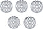 Omcan - #32 (6 mm) Carbon Steel Hubless Meat Grinder Plate, Pack of 4 - 11260