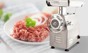 Omcan - #32 Commercial Heavy-Duty Fan-Cooled Counter-Style Meat Grinder with 2 HP Micro Switch - MG-CN-0032-M
