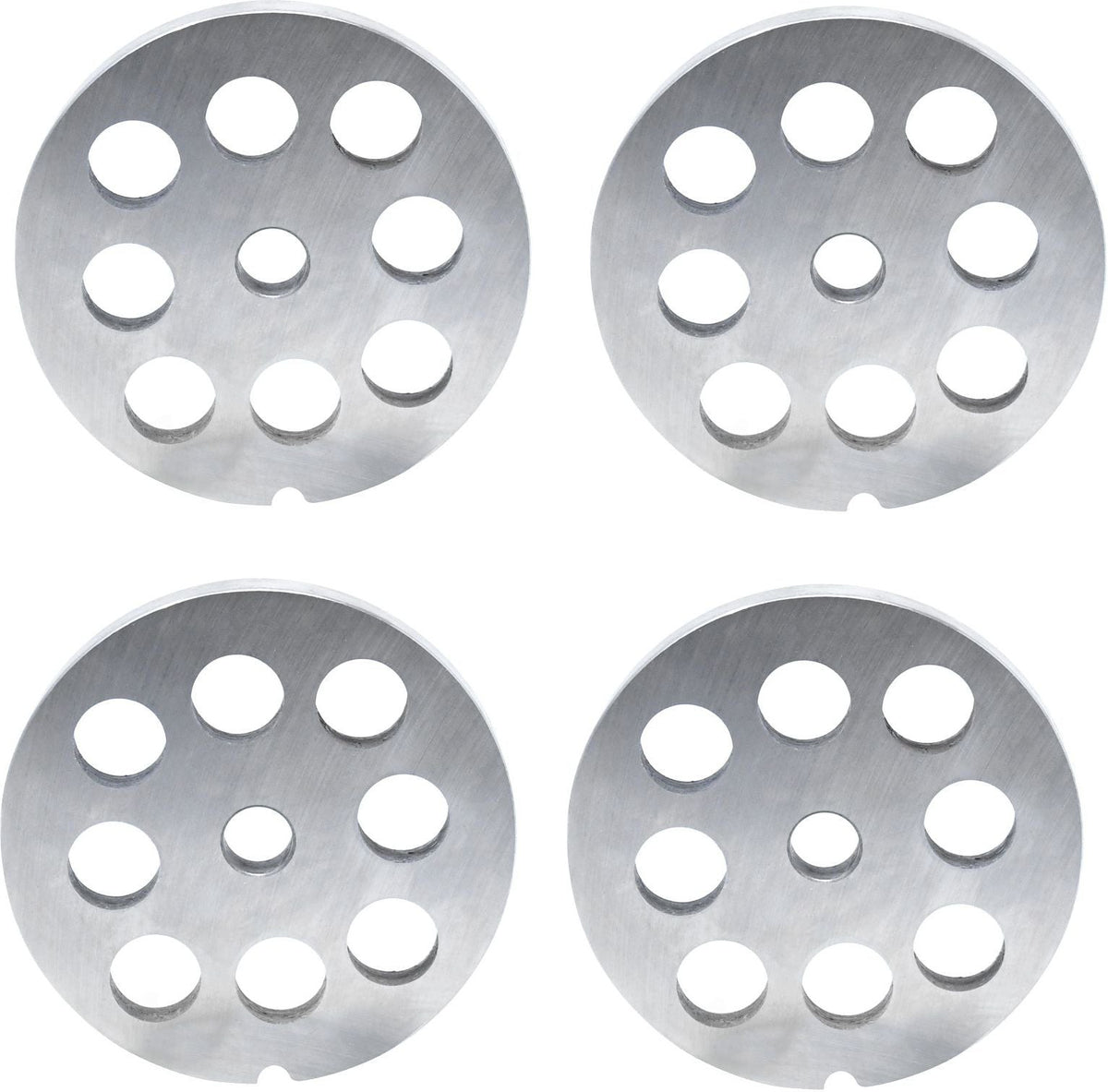 Omcan - #32 European-Style (18 mm) Stainless Steel Hubless Meat Grinder Plate, Pack of 2 - 11233