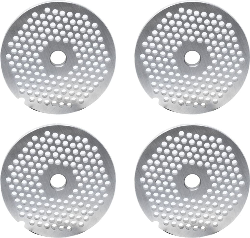 Omcan - #32 European-Style (4.8 mm) Stainless Steel Hubless Meat Grinder Plate, Pack of 2 - 11228