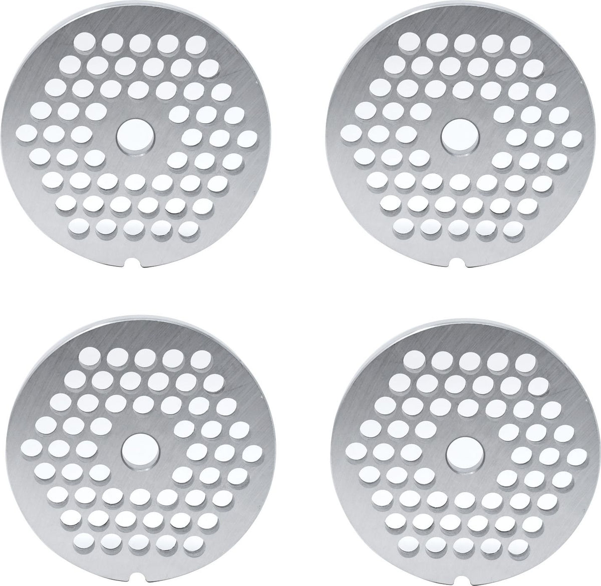 Omcan - #32 European-Style (8 mm) Stainless Steel Hubless Meat Grinder Plate, Pack of 2 - 11230
