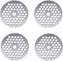 Omcan - #32 European-Style (8 mm) Stainless Steel Hubless Meat Grinder Plate, Pack of 4 - 11230