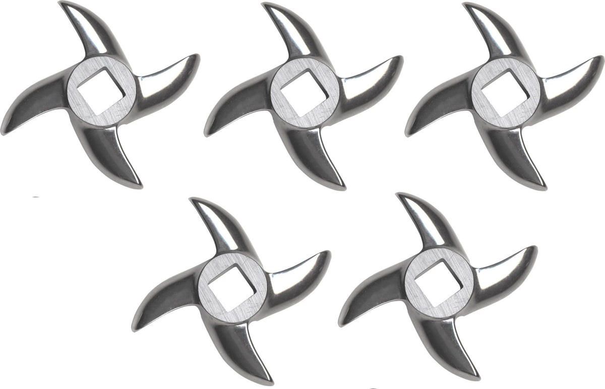 Omcan - #32 European-Style Meat Grinder Knife, Pack of 3 - 11079