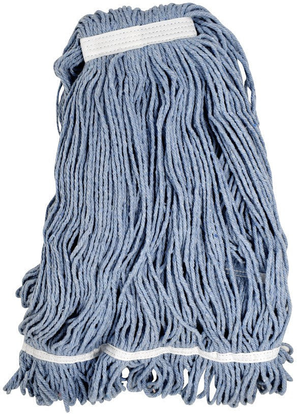 Omcan - 32 Oz Blue Yarn Mop Head With Loop End, Pack of 20 - 80870