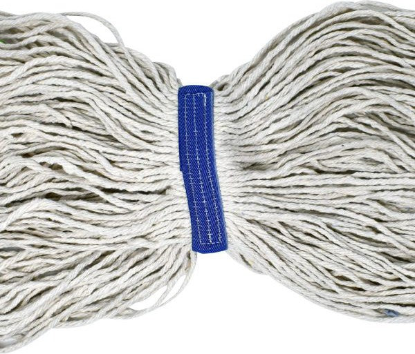 Omcan - 32 Oz White Yarn Mop Head With Cut End, Pack of 20 - 80872