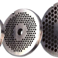 Omcan - #32 Round Stainless Steel Machine Plate with Hub 18 mm (3/4″) Three Notches, Pack of 2 - 43824