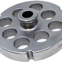 Omcan - #32 Round Stainless Steel Machine Plate with Hub 18 mm (3/4″) Three Notches, Pack of 2 - 43824