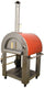 Omcan - 32″ Wood Fired Pizza Oven Stainless Steel with Red Enamel Coating Shield - 48113