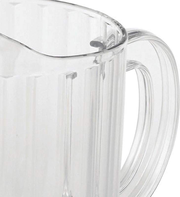 Omcan - 32 oz Clear Polycarbonate Water Pitcher (0.95 L), Pack of 35 - 80083