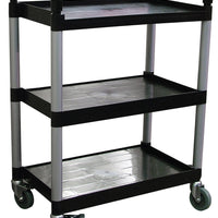 Omcan - 32.5” x 16.25” Black Plastic Bussing Cart, Pack of 2 - 24183