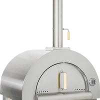 Omcan - 33" 35,000 BTU Stainless Steel Countertop Wood Burning and Propane Gas Pizza Oven - 47875