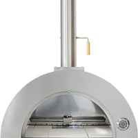 Omcan - 33" 35,000 BTU Stainless Steel Countertop Wood Burning and Propane Gas Pizza Oven - 47875