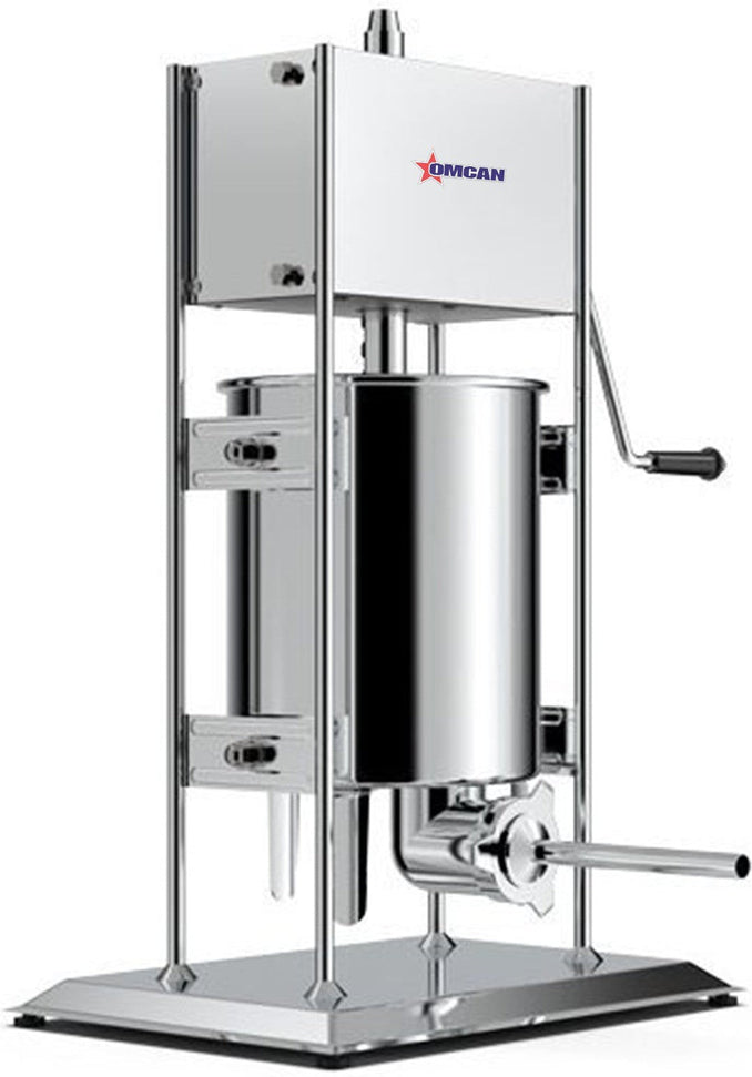 Omcan - 33 lb Stainless Steel Vertical Manual Sausage Stuffer - 47500