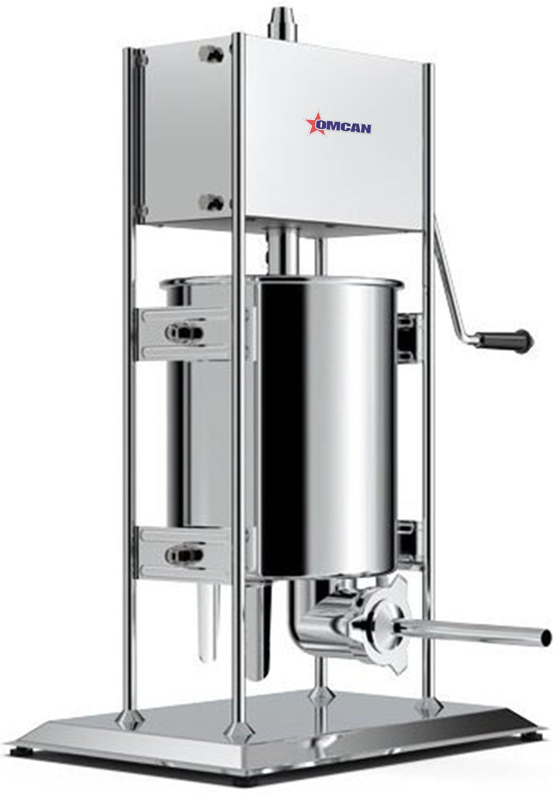 Omcan - 33 lb Stainless Steel Vertical Manual Sausage Stuffer - 47500