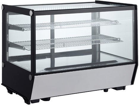 Omcan - 34″ Square Glass Countertop Refrigerated Display with 160 Liters Capacity - 47278
