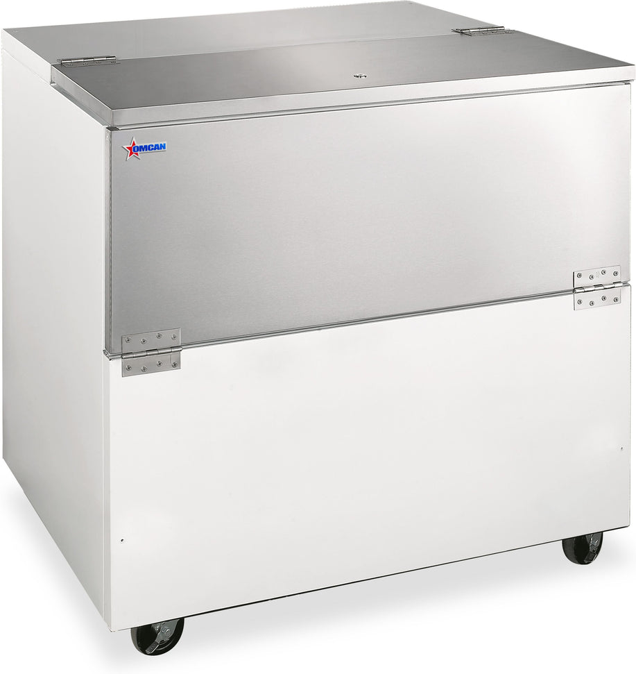 Omcan - 34" Stainless Steel Milk Cooler with 12.4 Cu.Ft. Capacity - 50101
