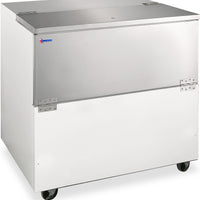 Omcan - 34" Stainless Steel Milk Cooler with 12.4 Cu.Ft. Capacity - 50101