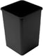 Omcan - 35 Gallon Square Black Plastic Trash Can, Pack of 3 - 81195